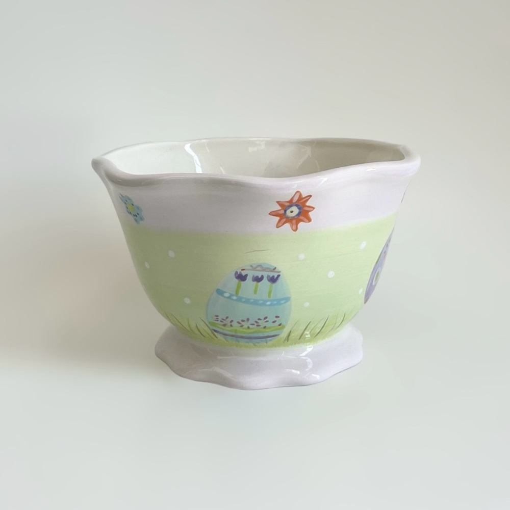 Certified International Lori Siebert Multicolor Easter Egg Ceramic Bowl